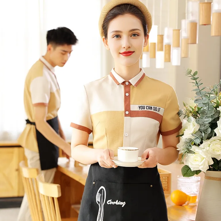 Long Sleeve Fast Food Staff Uniform – Stain-Resistant, Quick-Dry Fabric – Wholesale Pricing